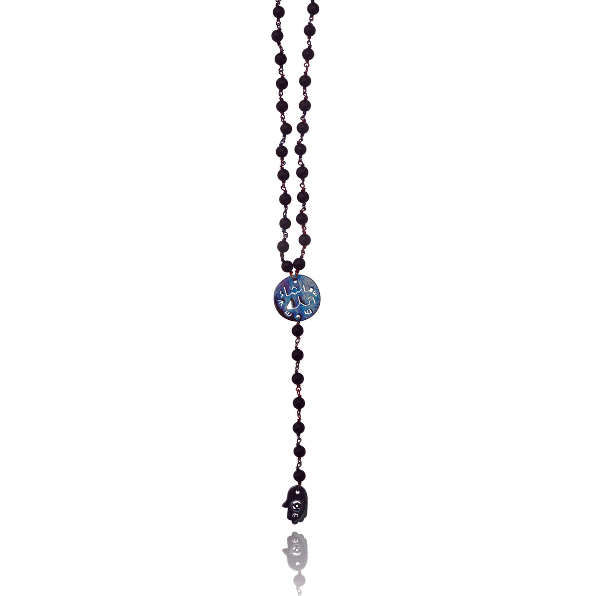 Onyx Rosary Necklace – Lamahourani